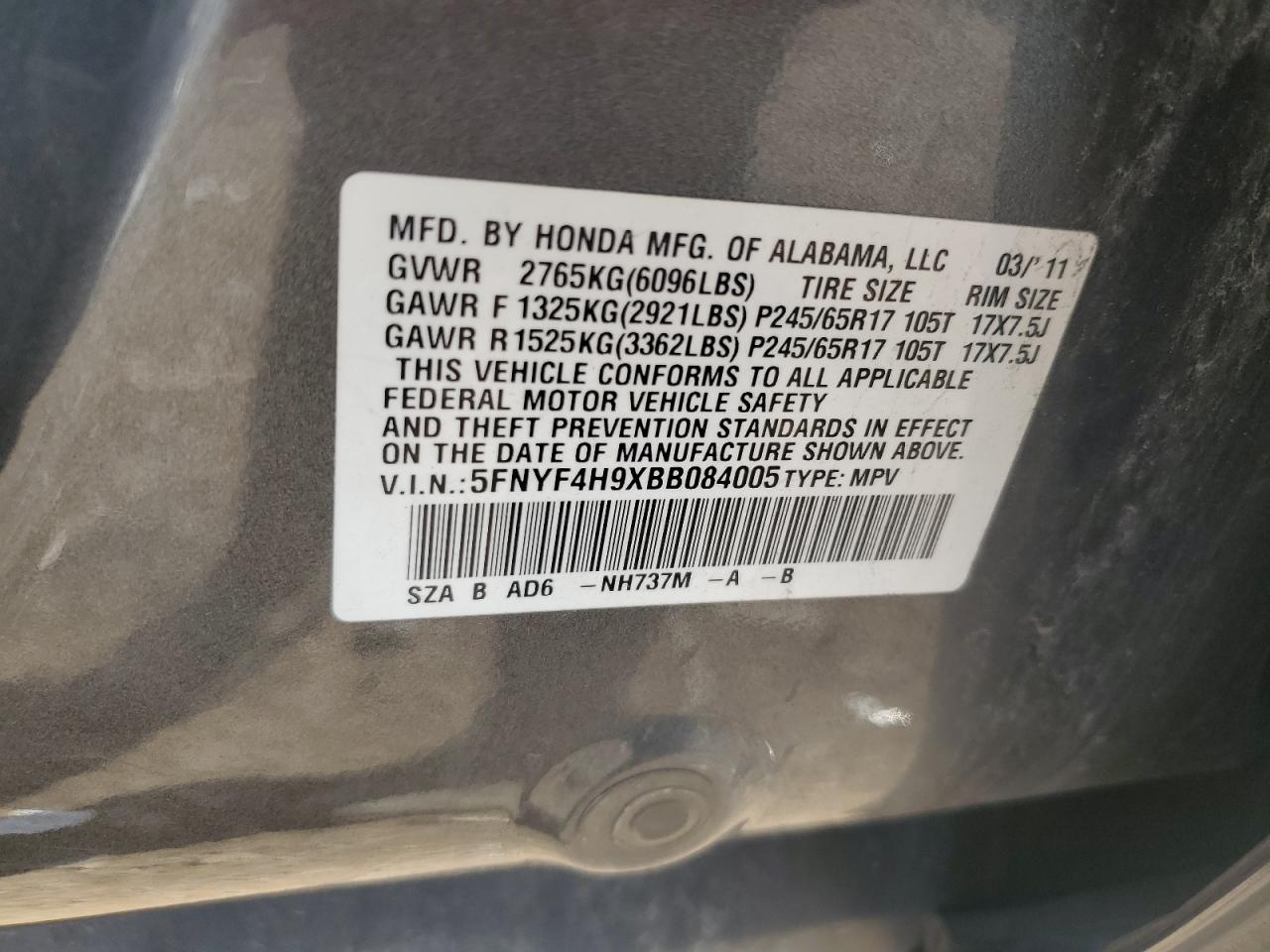 Honda Pilot Touring Image 4