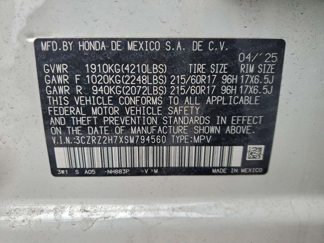 Honda HR-V Exl Image 9