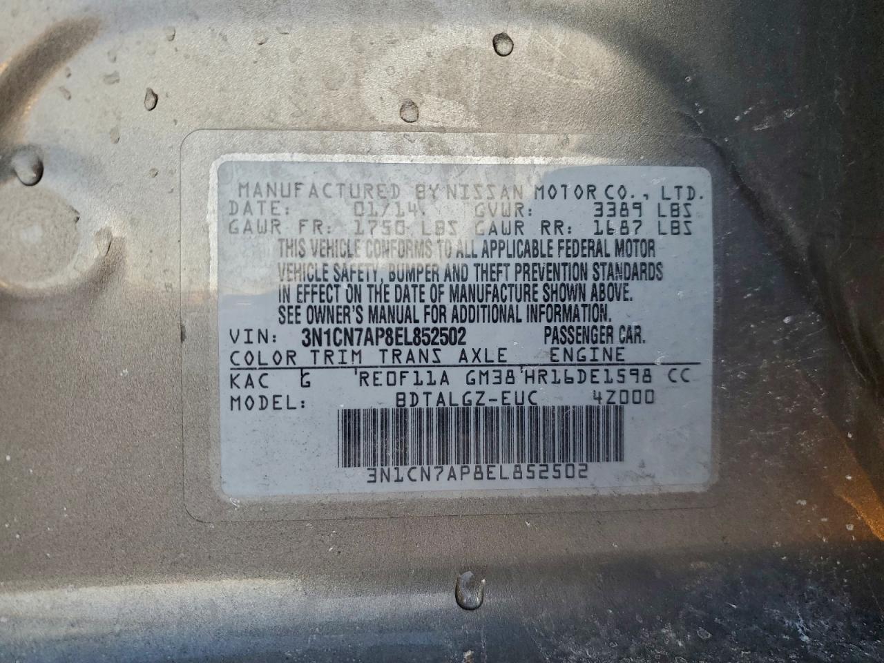 Nissan Versa S Image 10