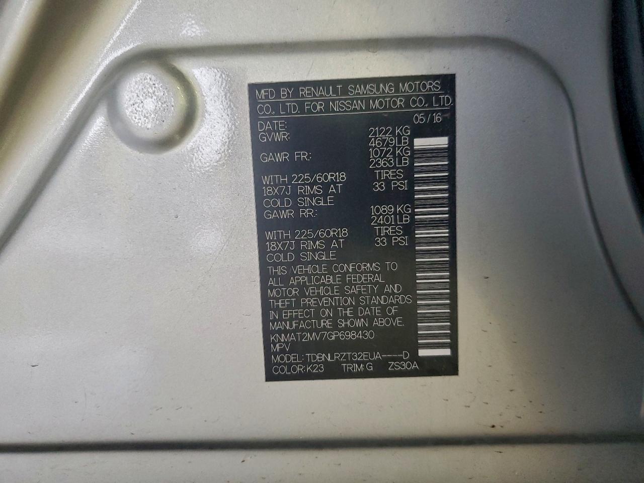 Nissan Rogue S Image 7