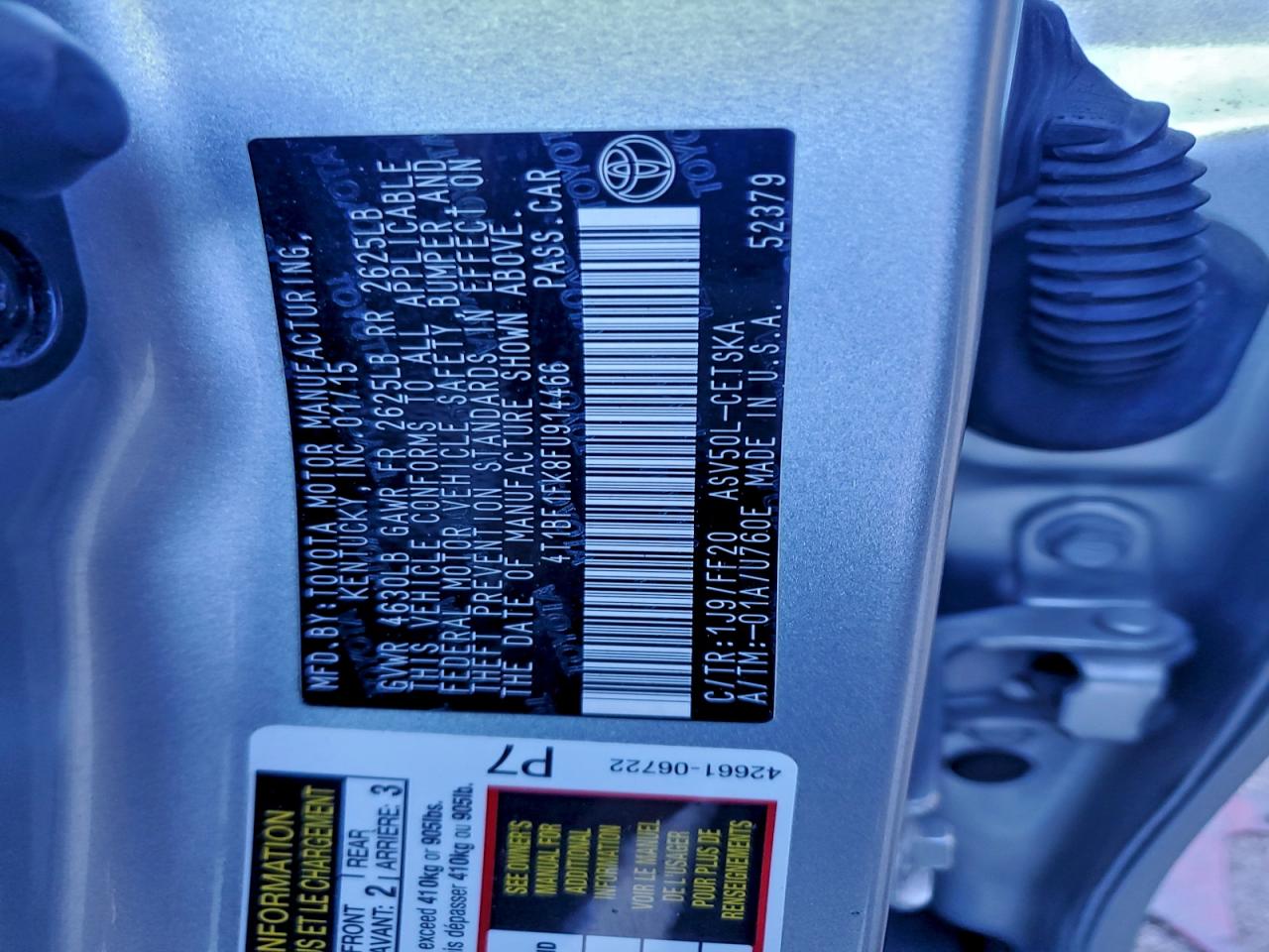 Toyota Camry Le Image 10