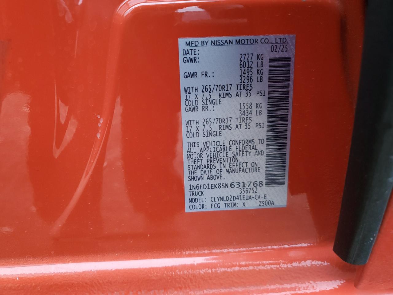 Nissan Frontier S Image 8