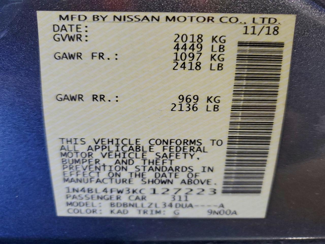 Nissan Altima Platinum Image 12