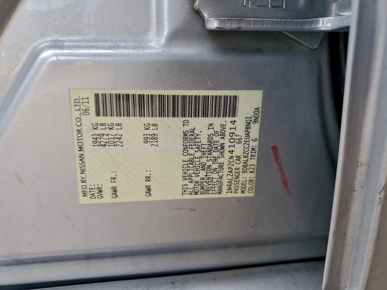 Nissan Altima Base Image 6